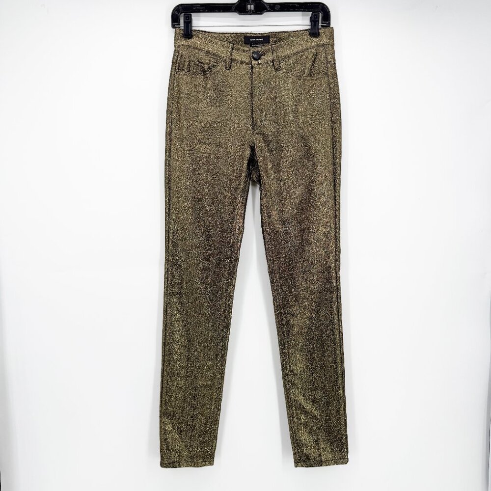 Isabel Marant Slim Metallic Gold Pants S - Picture 2 of 10